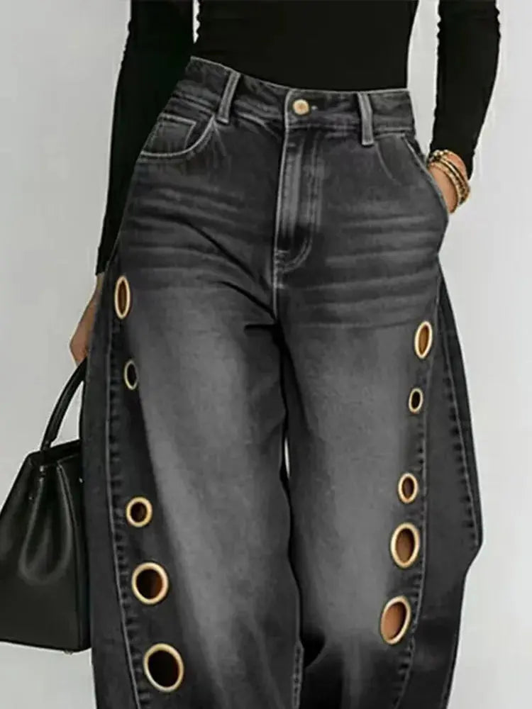 Vintage Jeans Women Fashion Casual Streetwear Jeans Y2k LADYLYS