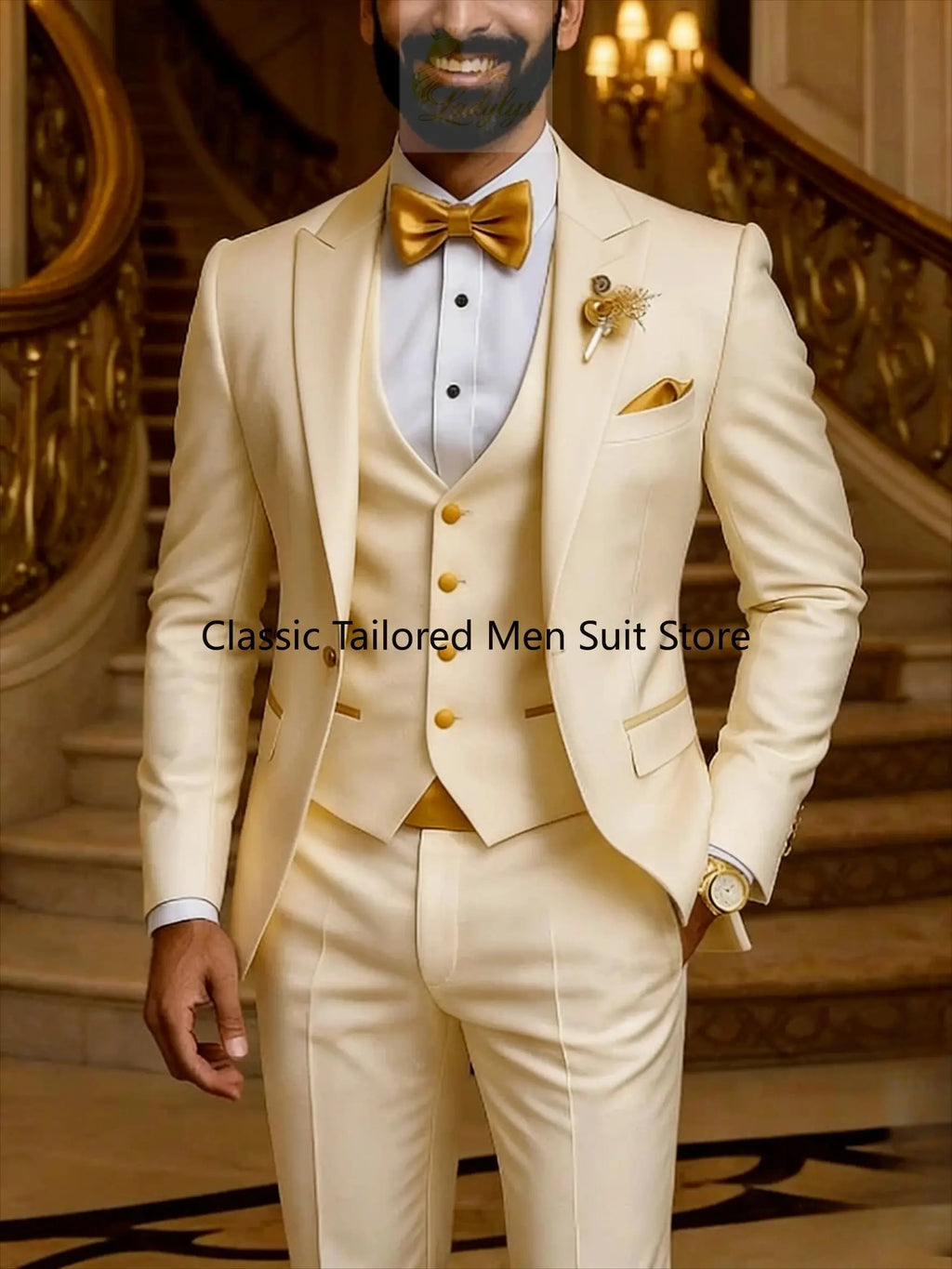 Quality Men's Suit  Fit Tuxedo 3 Pieces trends LADYLYS