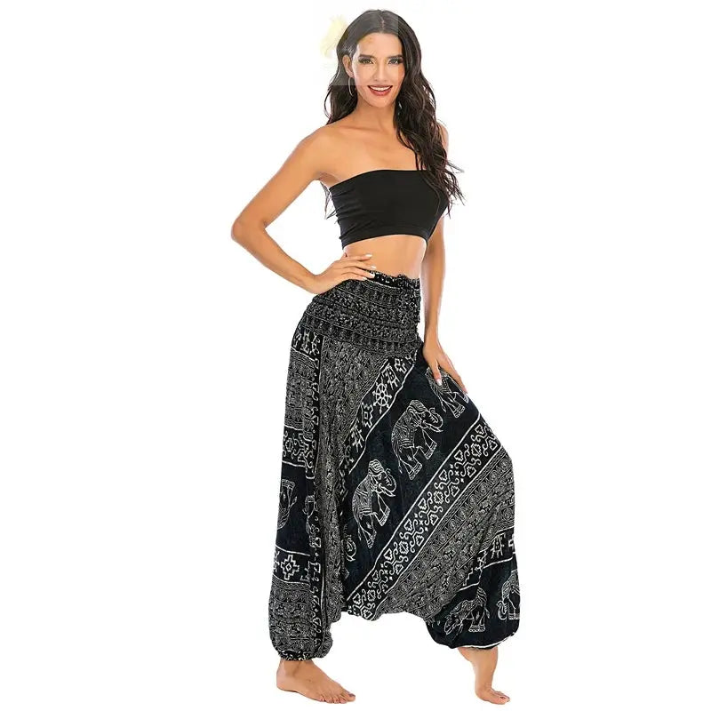 Bohemian Women Pantalones Rayon Harem Baggy Boho Yoga Beach Wear LADYLYS