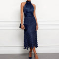 Sleeveless  Elegant Dress, Women Sumemr Solid Patchwork LADYLYS