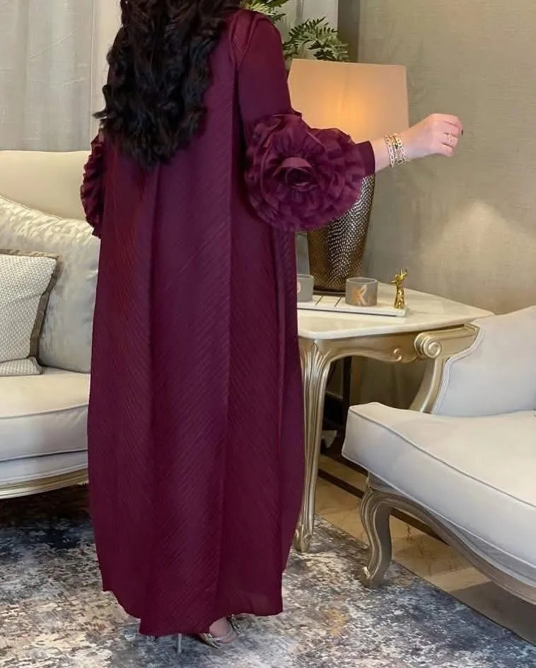 Elegant Evening Party Dresses Classic Long Sleeve Plate Flower LADYLYS