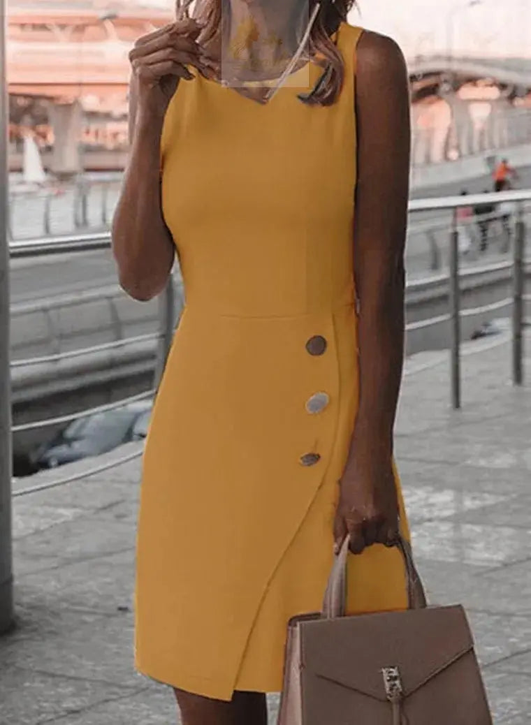 Elegant Ladies Short Suspender Dress With Round Neck And Sexy LADYLYS