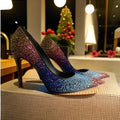 Full Diamond High Heel Pumps Rhinestone Pointed Toe Stiletto Heel Bling Bling Luxury LADYLYS