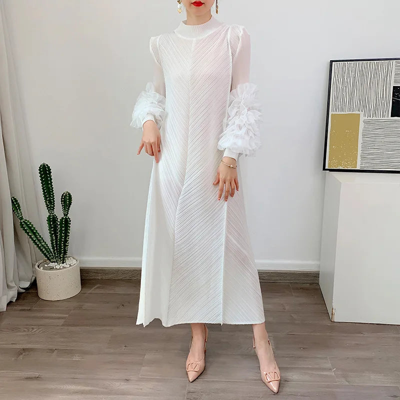 Elegant Evening Party Dresses Classic Long Sleeve Plate Flower LADYLYS