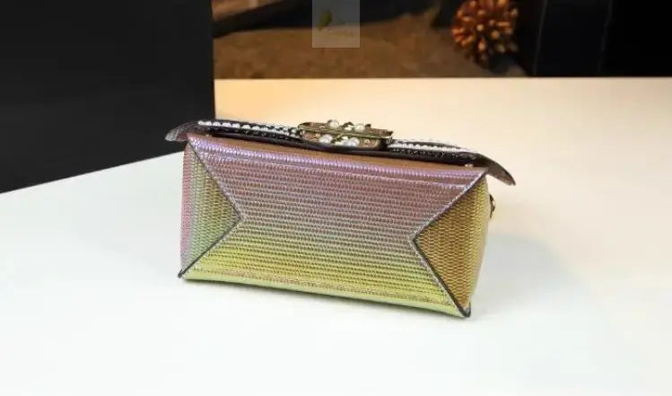 Pearl Riveted Wings Women Bag Real Leather Stylish Bag LADYLYS