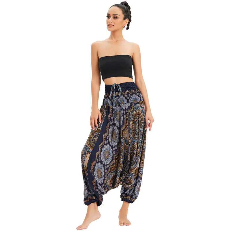 Bohemian Women Pantalones Rayon Harem Baggy Boho Yoga Beach Wear LADYLYS