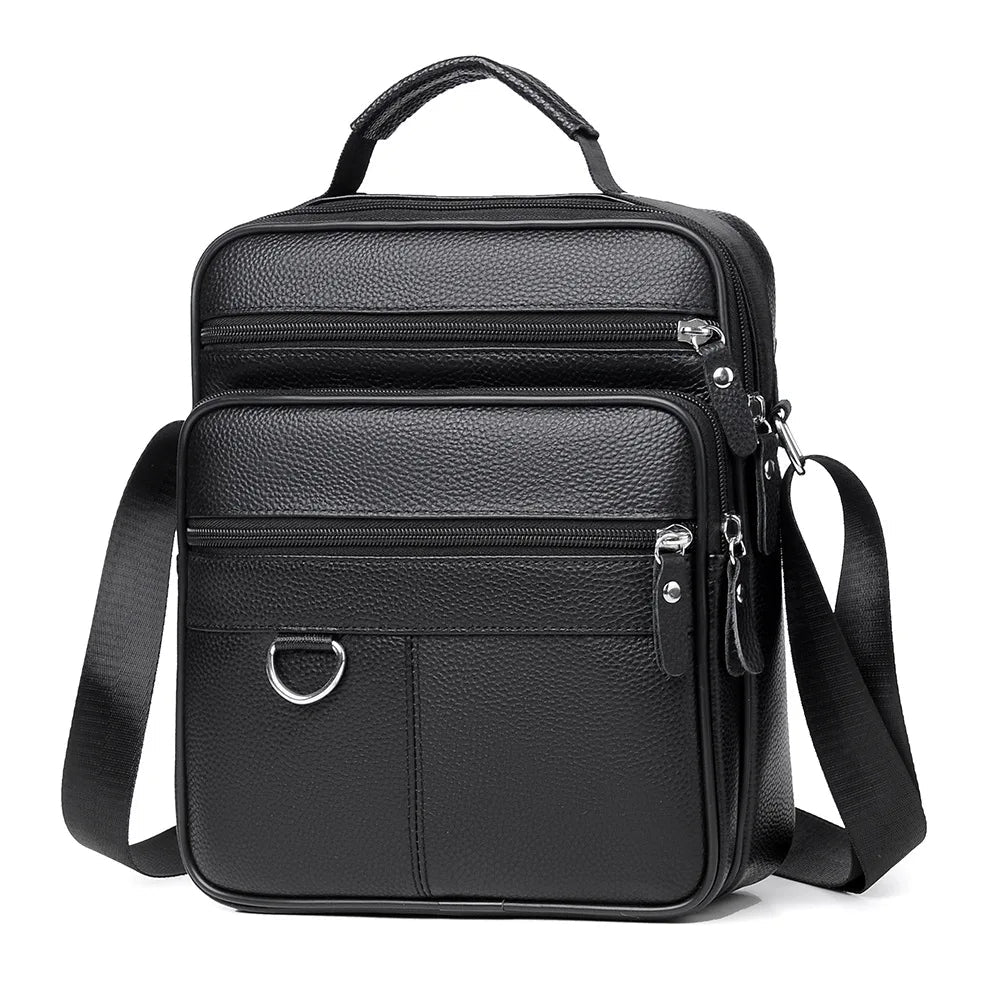 Genuine leather cowhide business single-shoulder crossbody bag LADYLYS