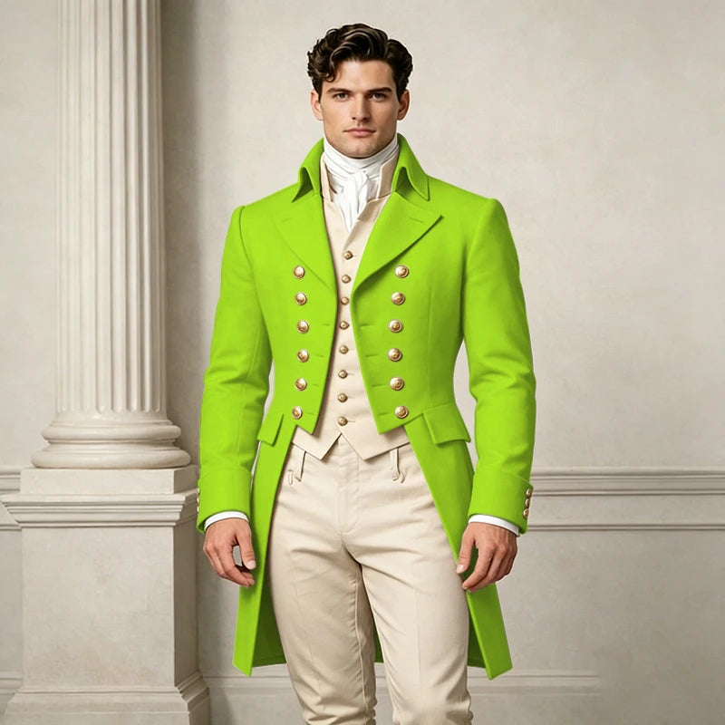 Men's Slim-Fit Double-Breasted Three-Piece Suit