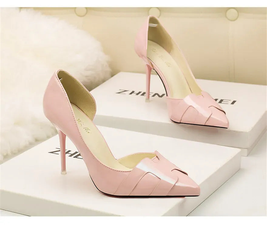 Women's Patent-Finish Pointed-Toe Stiletto Pumps