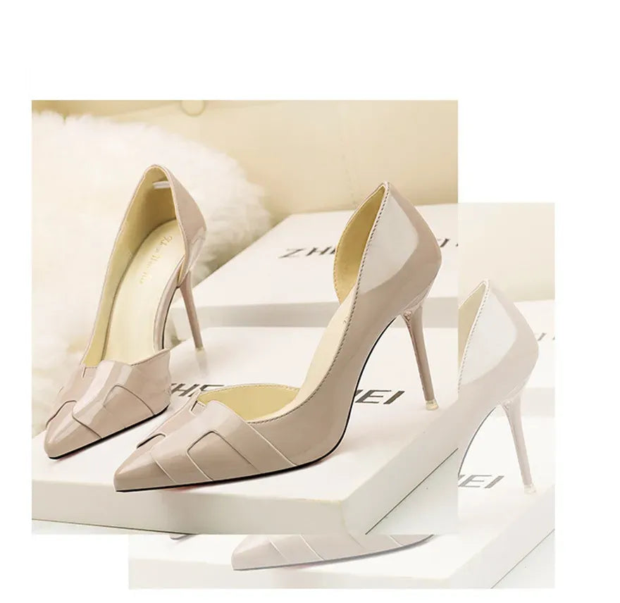 Women's Patent-Finish Pointed-Toe Stiletto Pumps