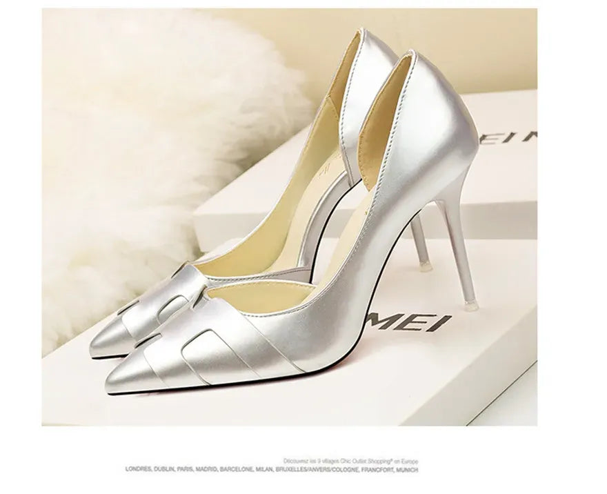 Women's Patent-Finish Pointed-Toe Stiletto Pumps