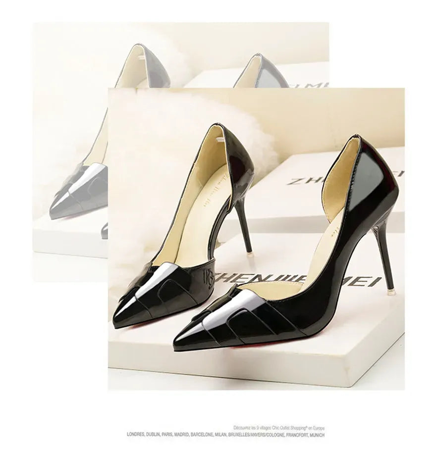 Women's Patent-Finish Pointed-Toe Stiletto Pumps