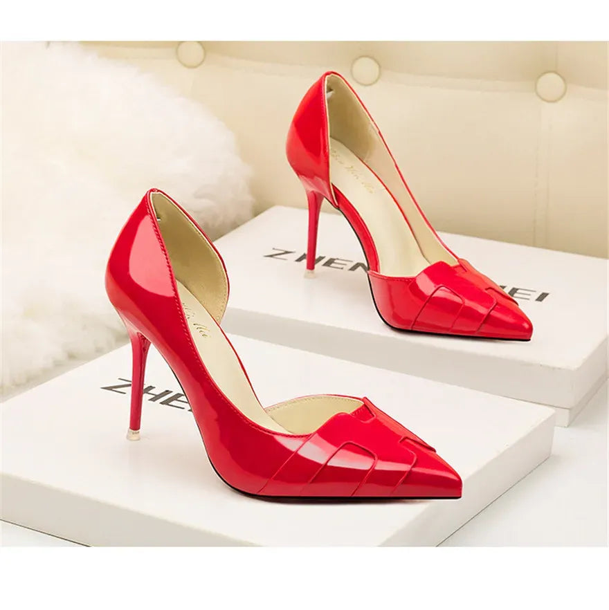 Women's Patent-Finish Pointed-Toe Stiletto Pumps
