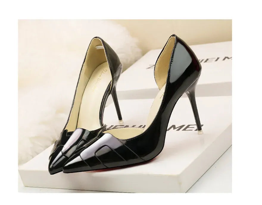 Women's Patent-Finish Pointed-Toe Stiletto Pumps